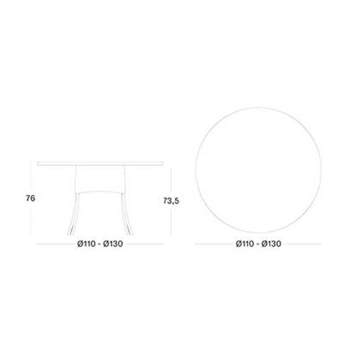 Nimes Ronde D110 dining table