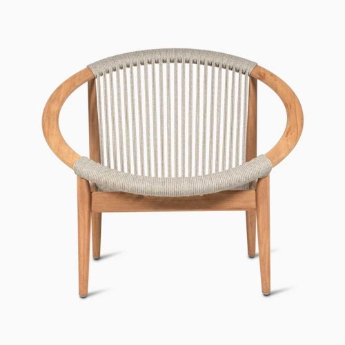 Frida Dune White Lounge Chair