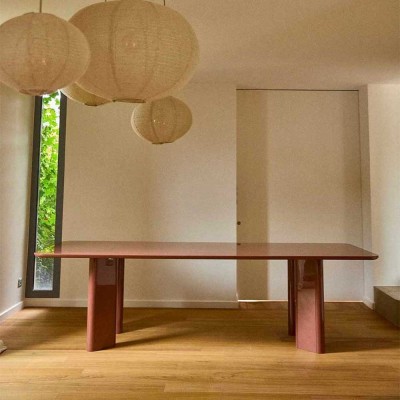 Table à manger rectangulaire Victoire - Bois laqué cranberry 2