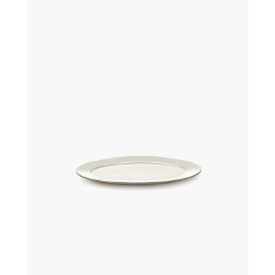 Assiette ovale M Silhouette - blanche