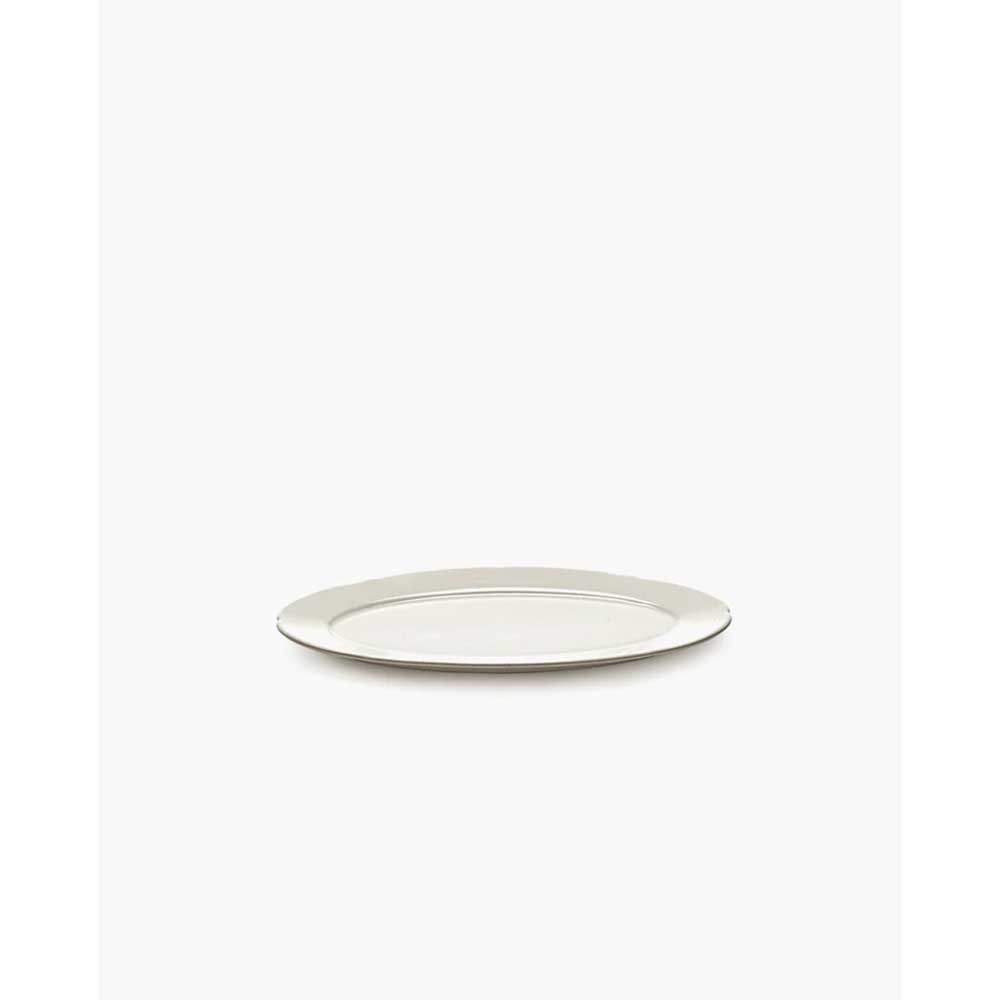 Assiette ovale M Silhouette - blanche