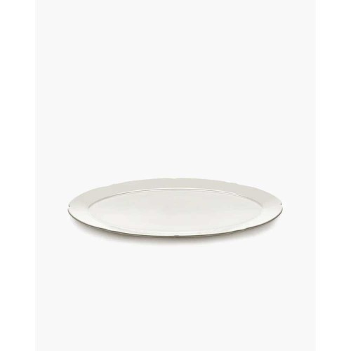 Silhouette L ovaal bord - wit