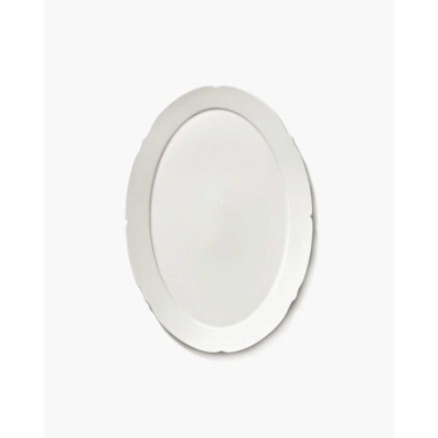 Assiette ovale L Silhouette - blanche 2