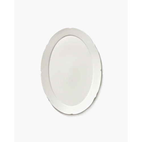 Assiette ovale L Silhouette - blanche