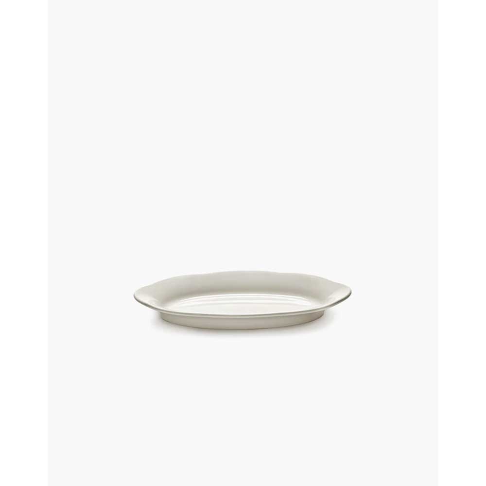 Assiette ovale creuse S Silhouette - blanche