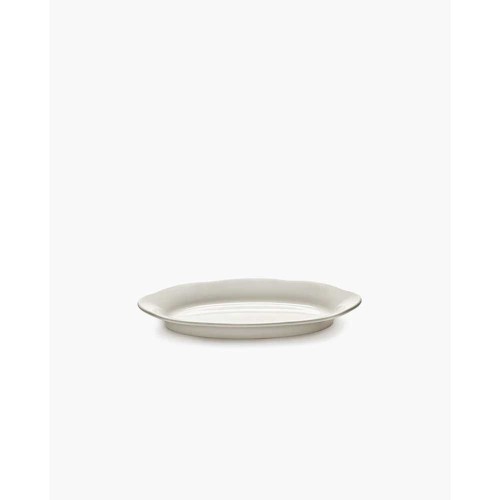 S Silhouette oval soup plate - white
