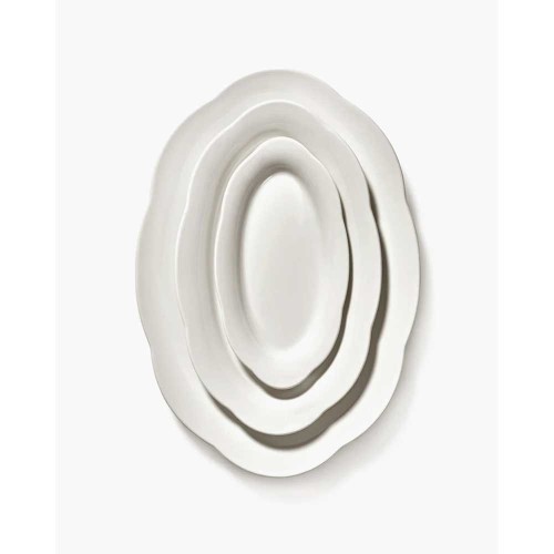 S Silhouette oval soup plate - white