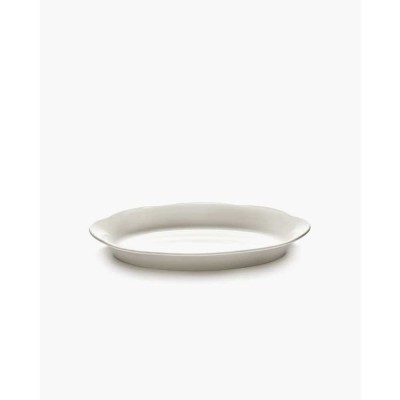 Assiette ovale creuse M Silhouette - blanche Serax