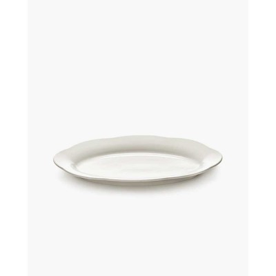 Plato hondo oval Silhouette L - blanco Serax