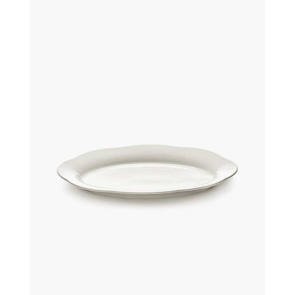 Plato hondo oval Silhouette L - blanco