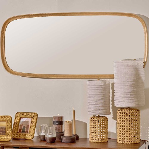Miroir Quercus - L 140 x W 5,5 x H 60 cm - naturel