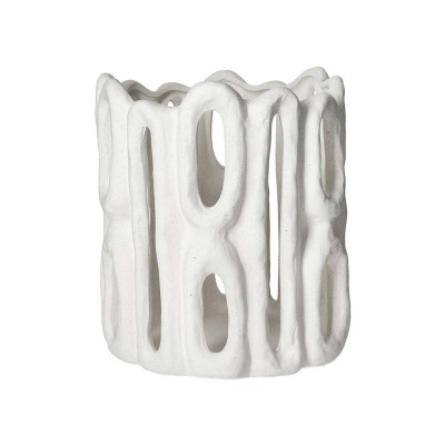 Vaso per candele Cadiz DIA 25 x H 27 cm - Bianco Pomax