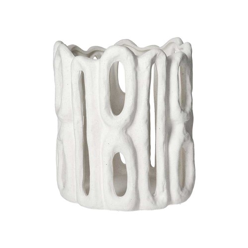 Vaso per candele Cadiz DIA 25 x H 27 cm - Bianco