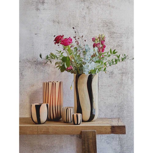 Cannes vase DIA 19 x H 37 cm - ivory