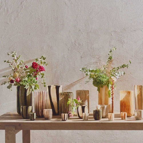 Cannes vase DIA 19 x H 37 cm - ivory