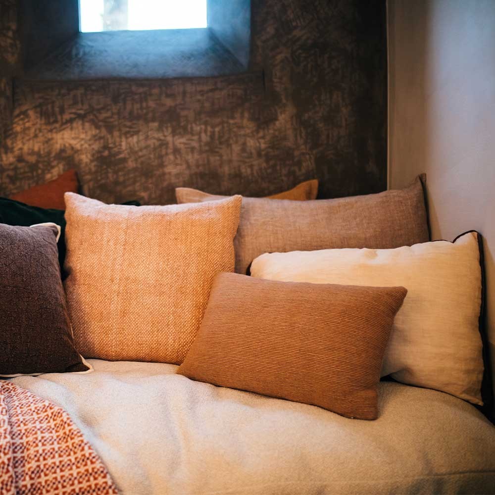 Coussin Alpha Borders Ivoire - 60X40