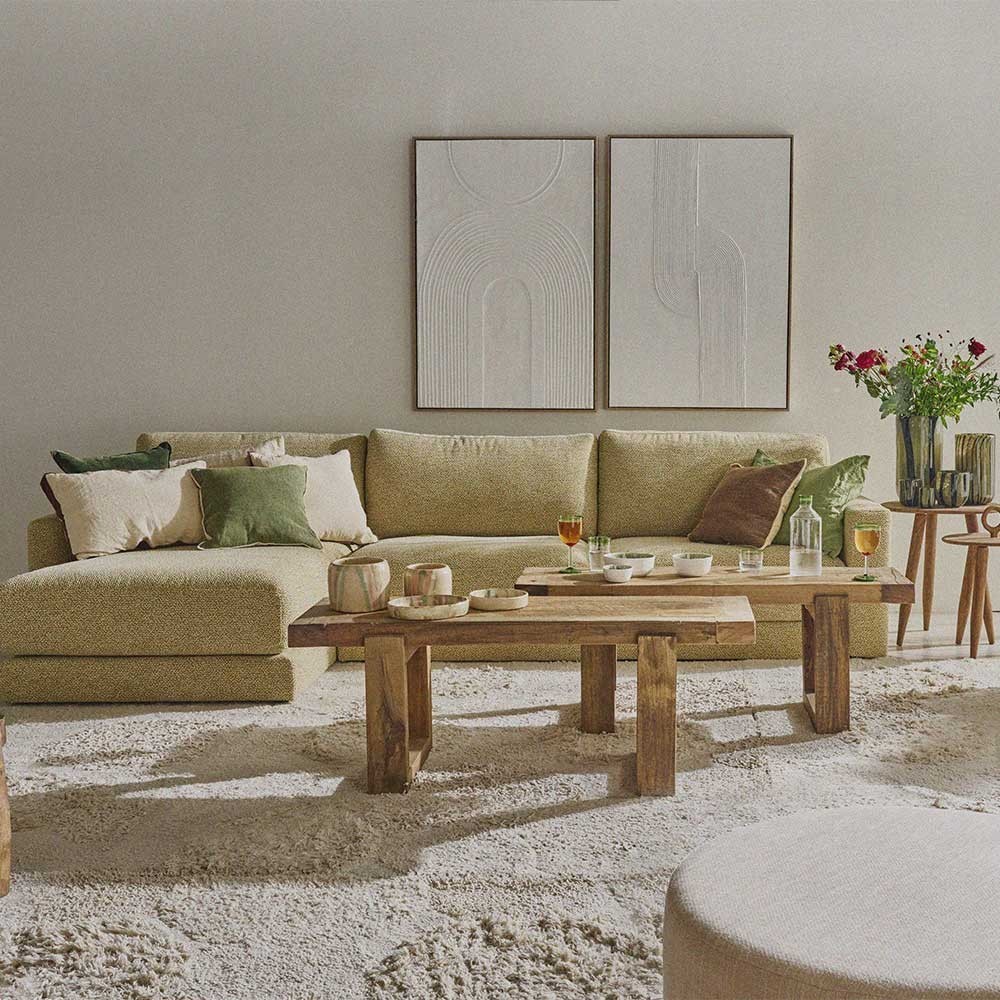 Coussin Alpha Borders Vert - 60x40