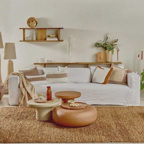 Piastro DIA mesa auxiliar 50 x H 40 cm Gris/beige