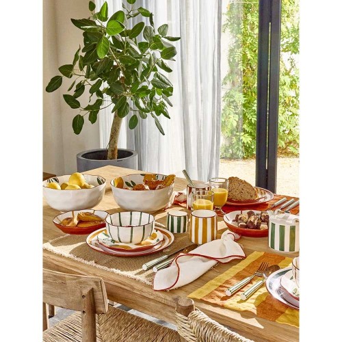 Salatschüssel Porzellan Mykonos DIA 24×H11,5 Zitrone ( DISPO 31 MAI )