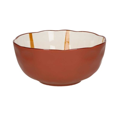 Saladier porcelaine Mykonos DIA 24×H11 rouille