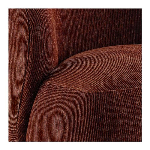 LISETTE armchair in corduroy - Brick red - Small model