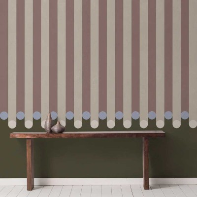 Sanguine & blue ferns wallpaper 2