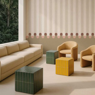 DOTT wallpaper 96cm x 270cm - beige ( TO BE COMPLETED PA) Edito Paris