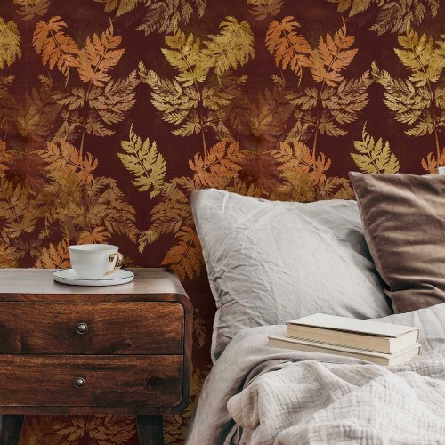 Wallpaper GOLDEN FLOWER 192cm x 270cm - red ( TO COMPLETE PA)