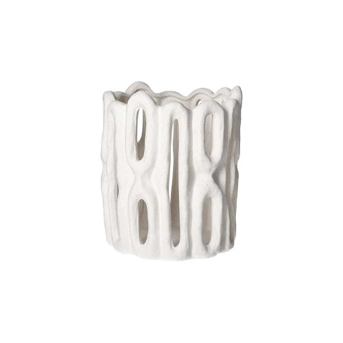 Photophore Cadiz DIA 19x H 22 cm - Blanc