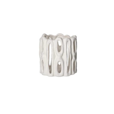 Photophore Cadiz DIA 16x H 16cm - Blanc