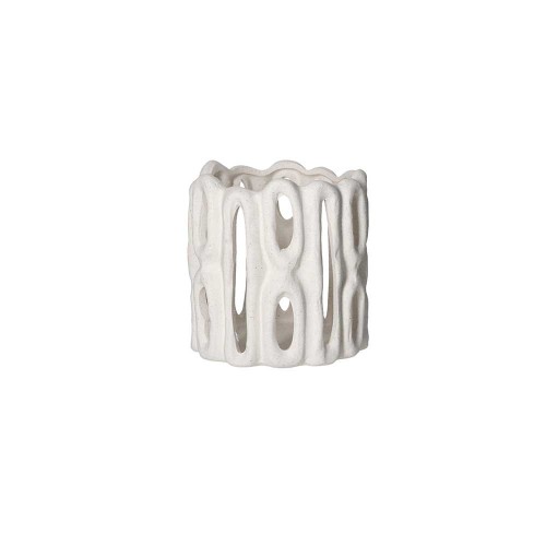 Photophore Cadiz DIA 16x H 16cm - Blanc