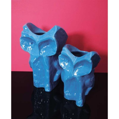 Vase Eule After Midnight L - blau 2