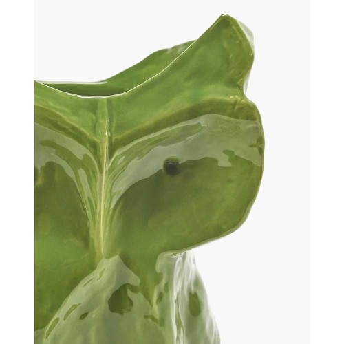 After Midnight L owl vase - green