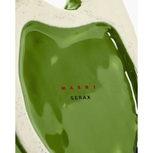 After Midnight L owl vase - green