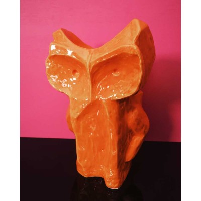After Midnight L owl vase - orange 2