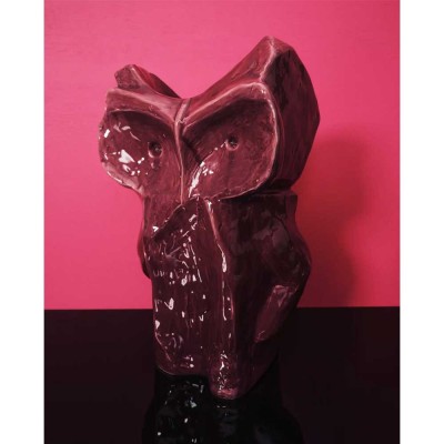 Vase hibou After Midnight L - aubergine 2