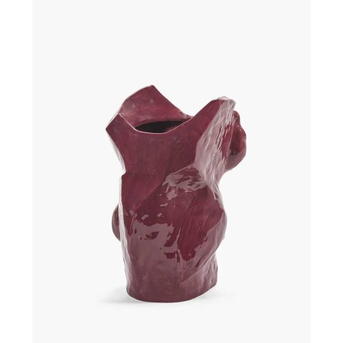 After Midnight L owl vase - eggplant