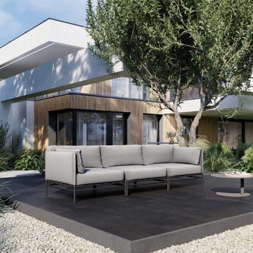 Divano a 3 posti ANDY - grigio