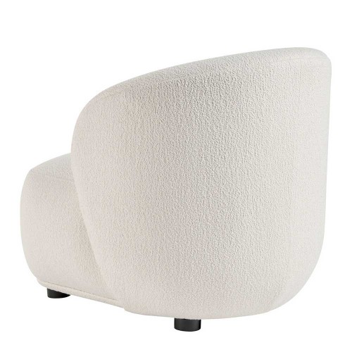 Iconique Fauteuil LISETTE en bouclette - Crème - Petit modèle
