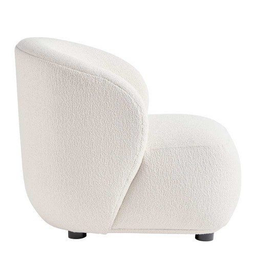 Iconique Fauteuil LISETTE en bouclette - Crème - Petit modèle