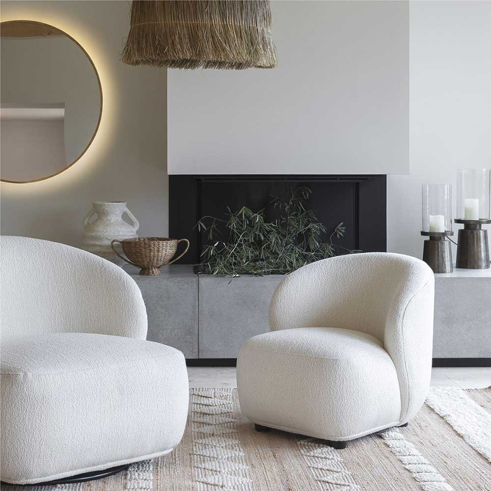 LISETTE ribfluwelen fauteuil - Baksteenrood - Klein model