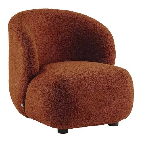LISETTE armchair in corduroy - Brick red - Small model