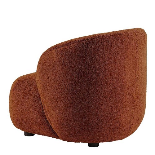Sessel LISETTE aus Cord - Ziegelrot - Kleines Modell