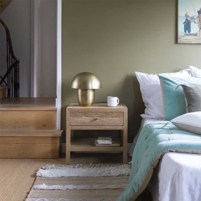 MARCELLE bedside table in light oak Blanc d Ivoire