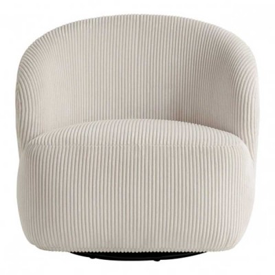 Sessel LISETTE Cord - Creme Blanc d Ivoire