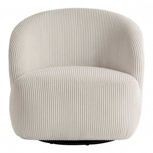 Fauteuil LISETTE velours côtelé - Crème