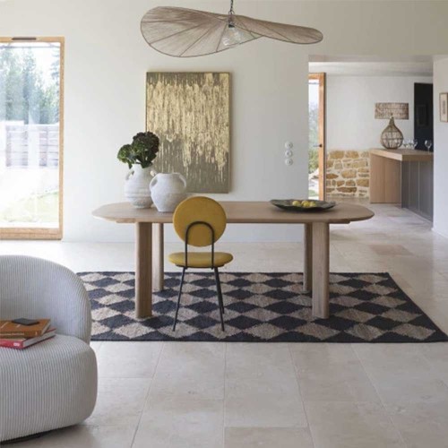 SIMONA tafel in licht eiken - 220 x 110 x 75 cm