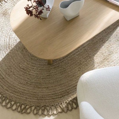 Ovaal jute vloerkleed - 250 x 140 cm Blanc d Ivoire