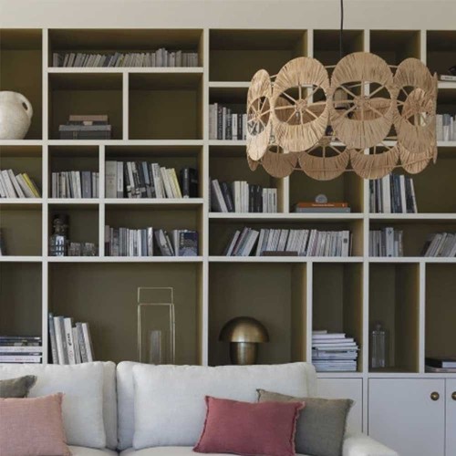BAILA hanging lamp in raffia