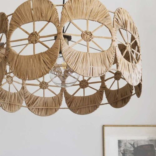 BAILA hanging lamp in raffia